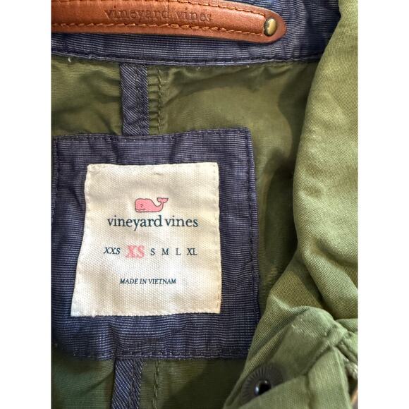 Vineyard Vines Utility Barn Waxed Jacket Olive Green XS - Picture 5 of 6